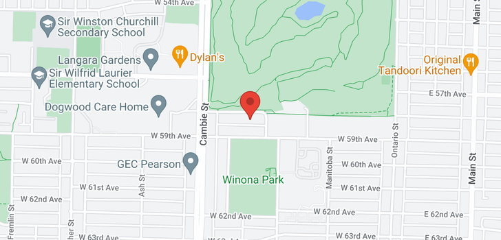 map of 428 W 58TH AVENUE